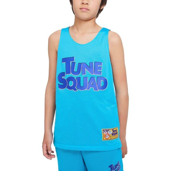 Nike Youth XL Blue Space Jam DNA Tune Squad Reversible Basketball Jersey OS23-23 - Picture 1 of 7